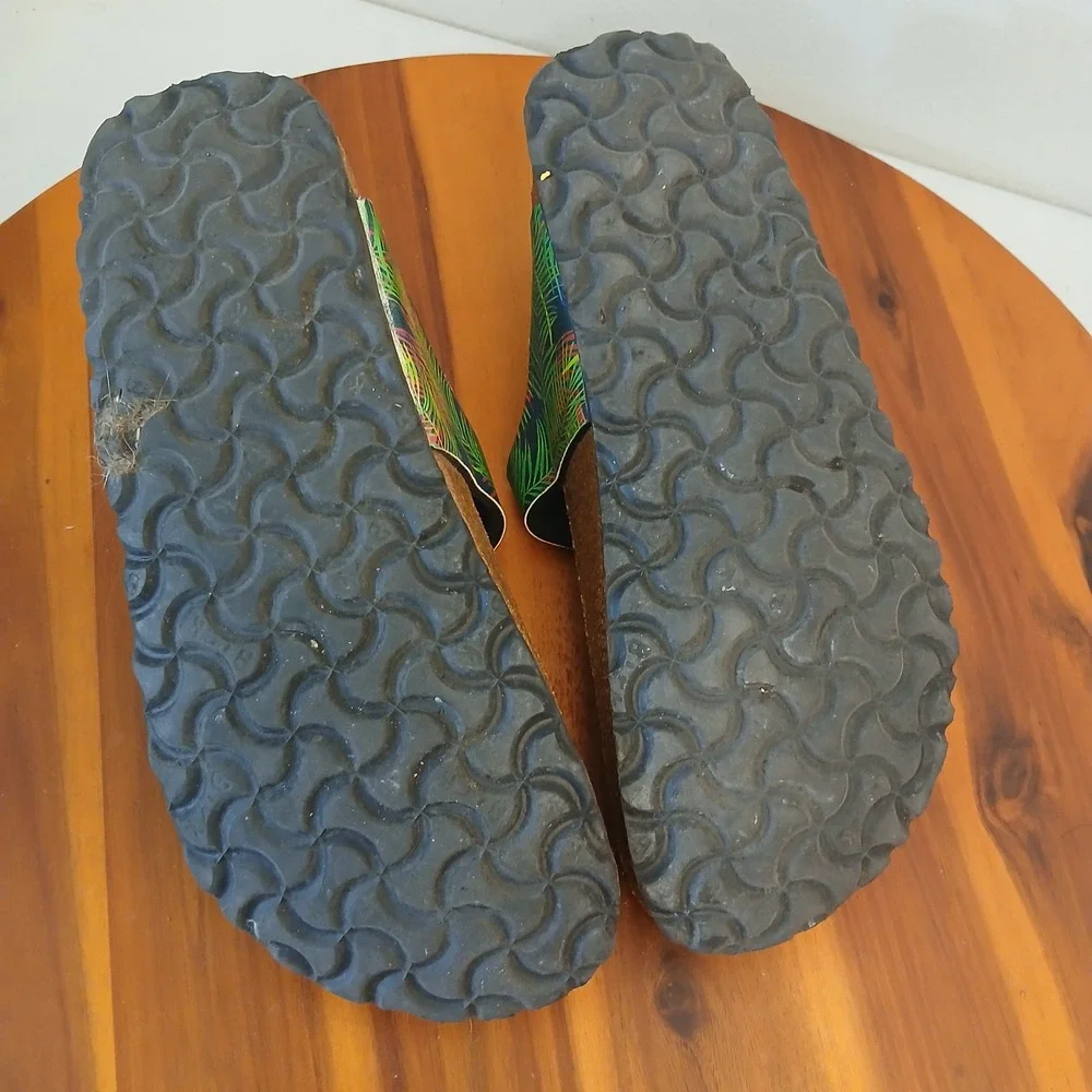 Birkenstock Papillio Gizeh Womens 37 L6 Palm Leaf Green Thong Sandals